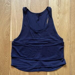 Lululemon double layer top in a dark purple color